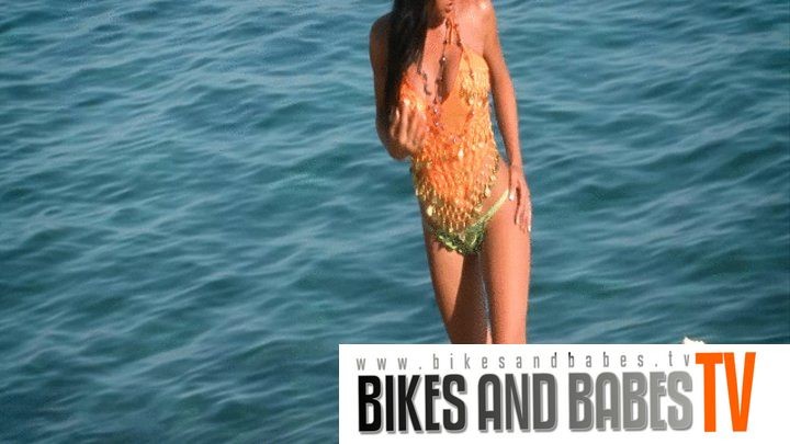 849 Ema Black striptease in Croatia beach with orient dress - BRAVO MODELS MEDIA | Clips4sale